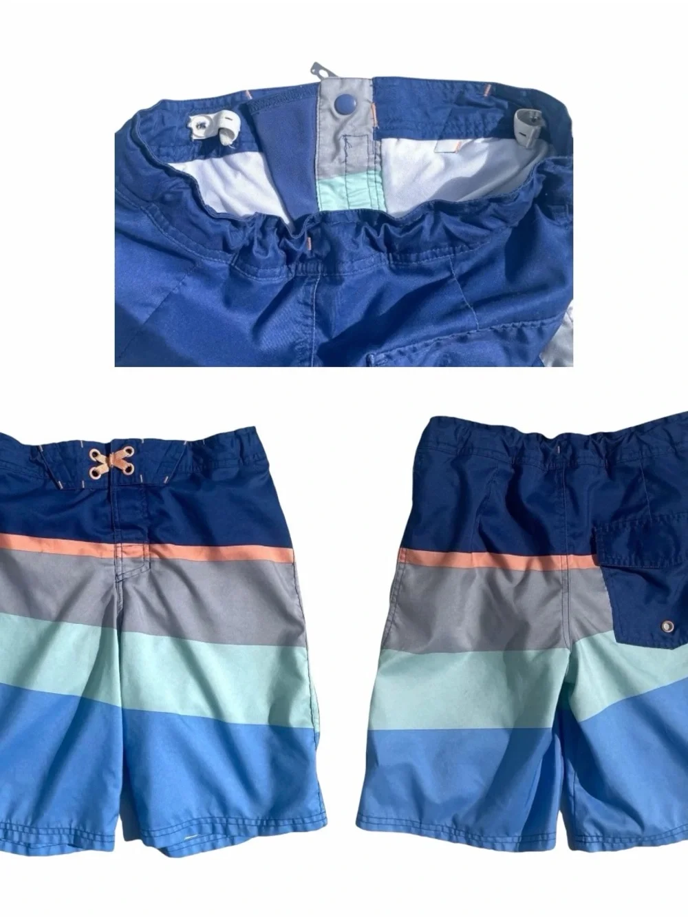 Art Class Boys 2-Piece Palm Tree Rash Guard & Board Shorts Swim Set L & 12
